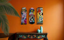 premium skateboard deck wall mount display clear transparent vertical horizontal minimal acrylic