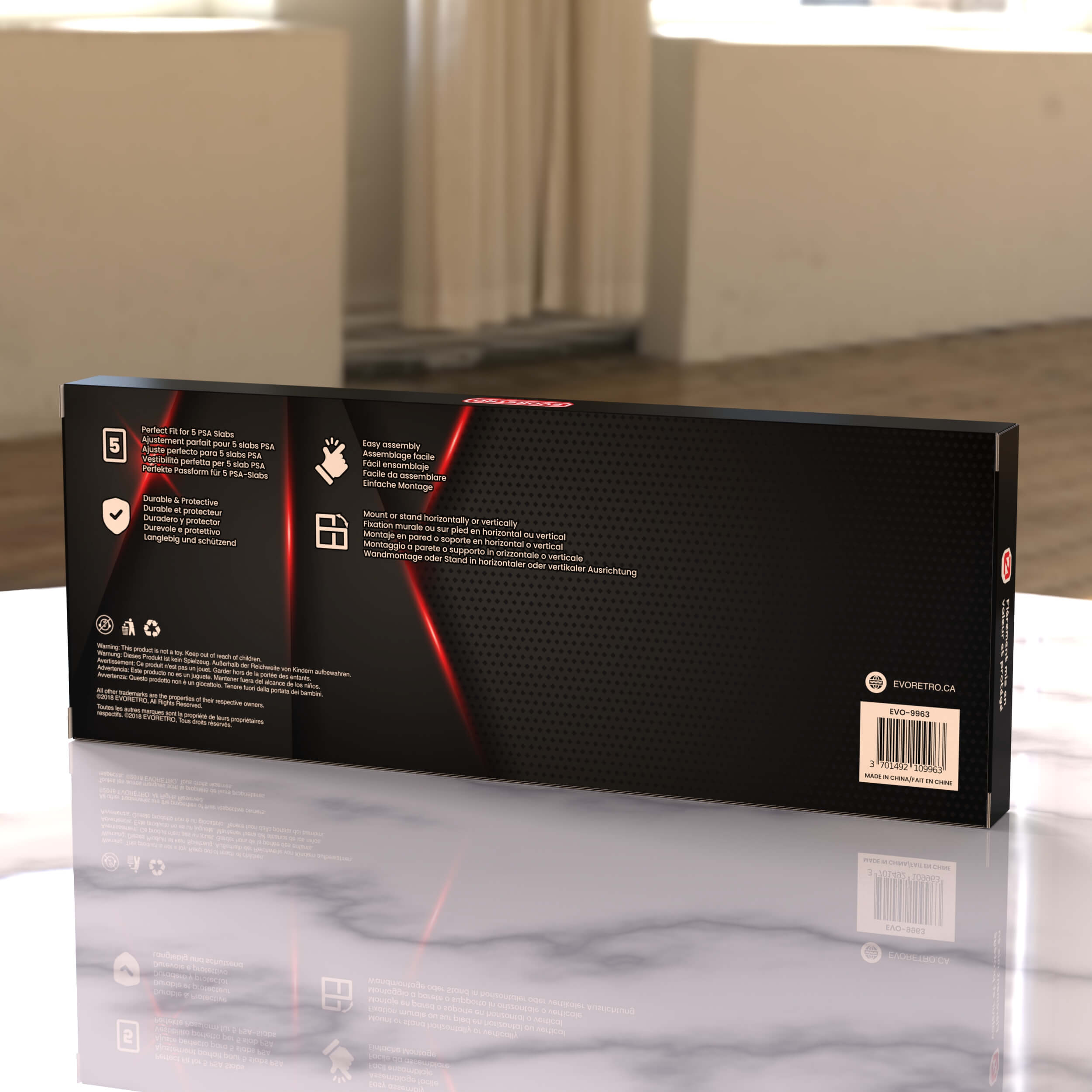 PSA Graded Wooden Frame Display with UV Glass card fit very tight