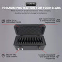 EVORETRO Aluminum Graded Card Storage Case 15-Slot | Black