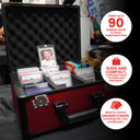 EVORETRO Aluminum Graded Card Storage Box, TSA Lock