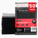 50x EVORETRO Poly Bubble Mailers  4x6" – Black Protective Shipping Envelopes