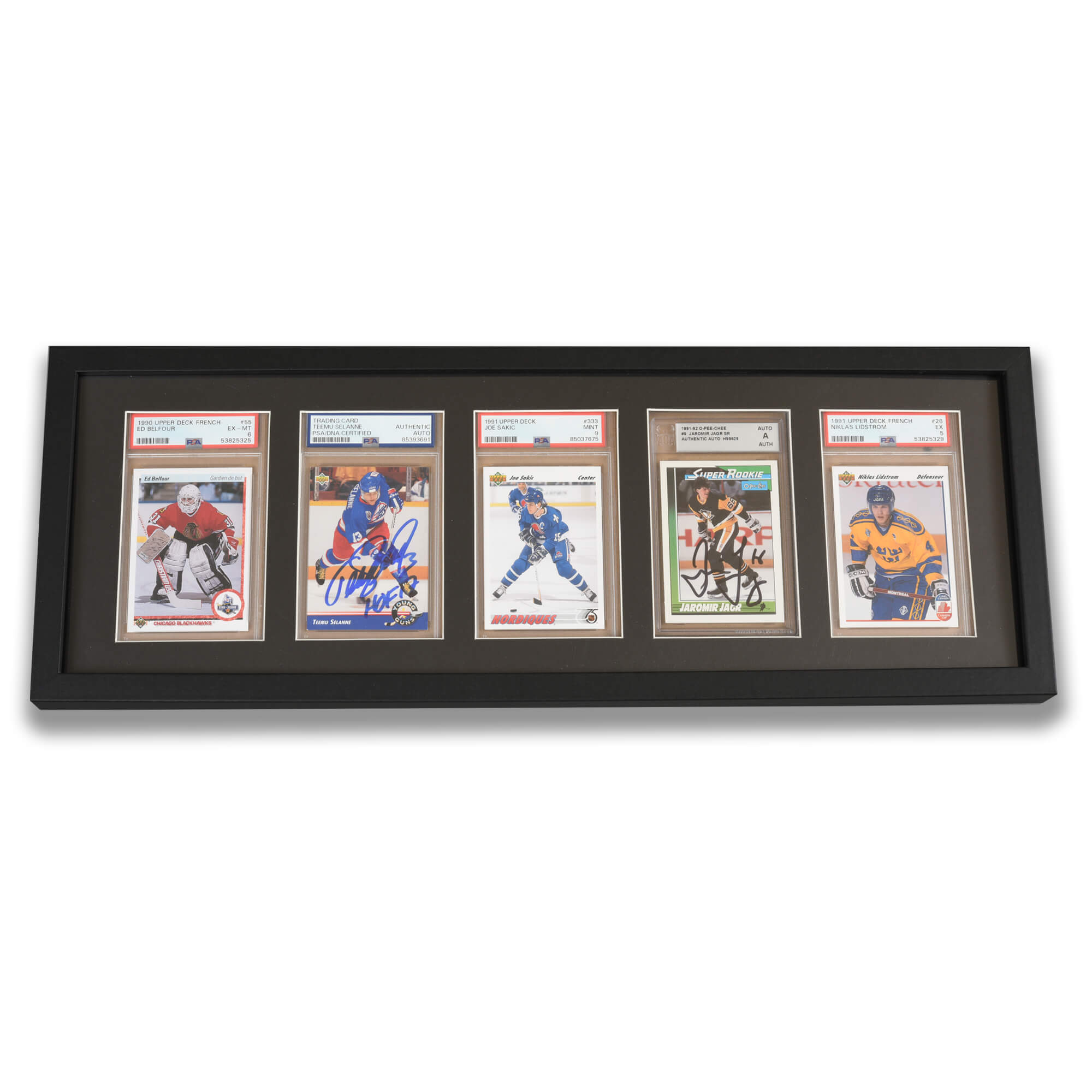 PSA Graded Wooden Frame Display with UV Glass card fit very tight