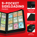 EVORETRO 9-Pocket Zip-Up Trading Card Zipper Binder for 360 cards